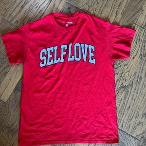 Fashion Nova Red 'Self Love' Tee